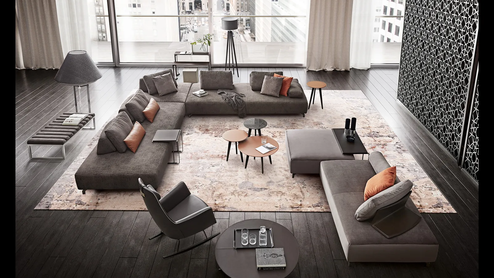 Divano angolare Fly Light di Dema