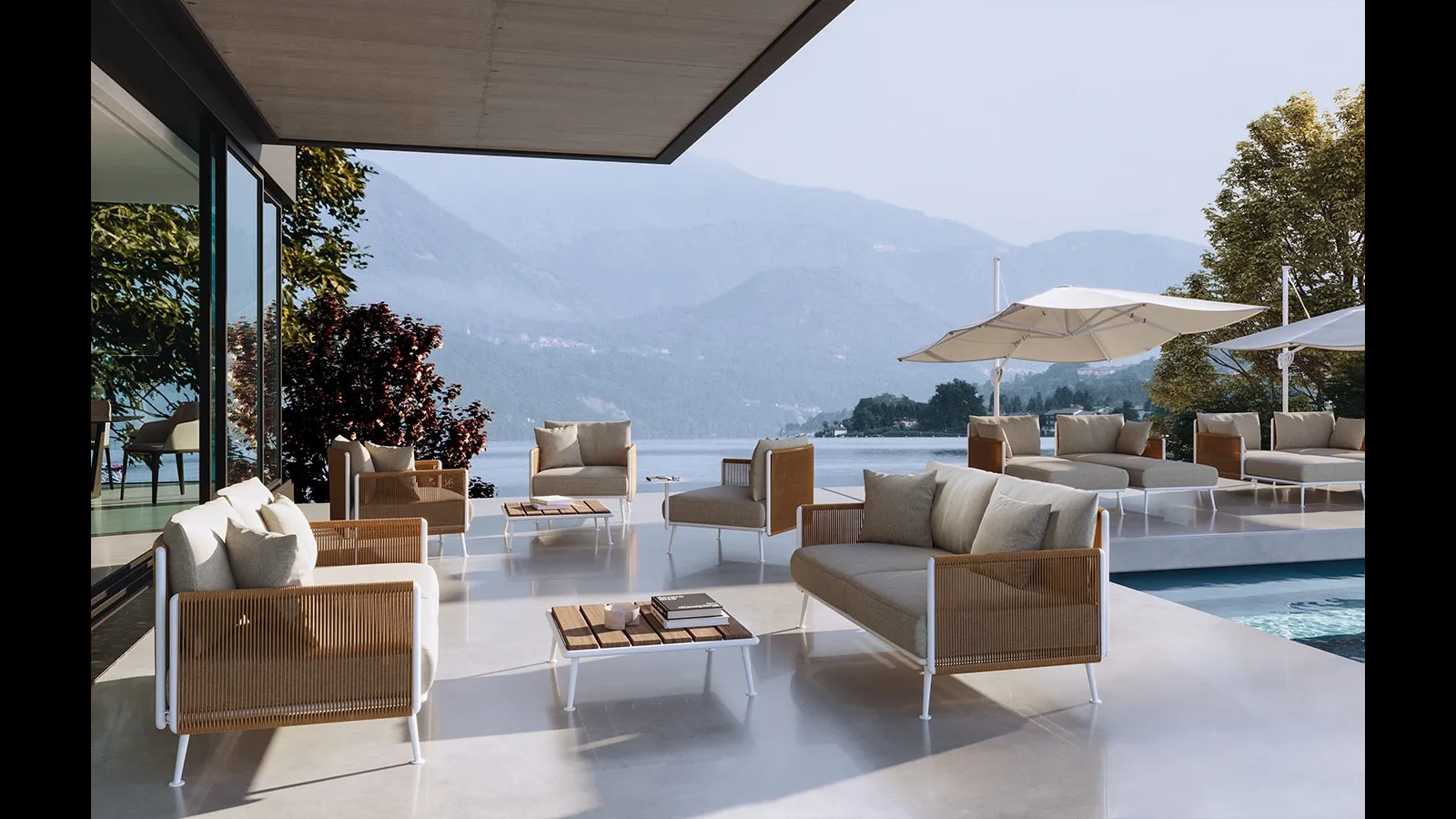 Salotto outdoor lineare Lido di Dema