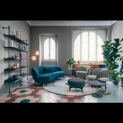 Salotto in tessuto imbottito Lunam di Kartell