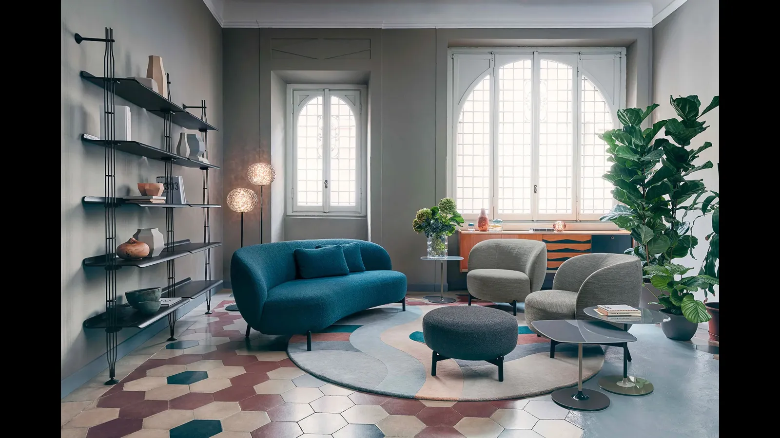 Salotto in tessuto imbottito Lunam di Kartell