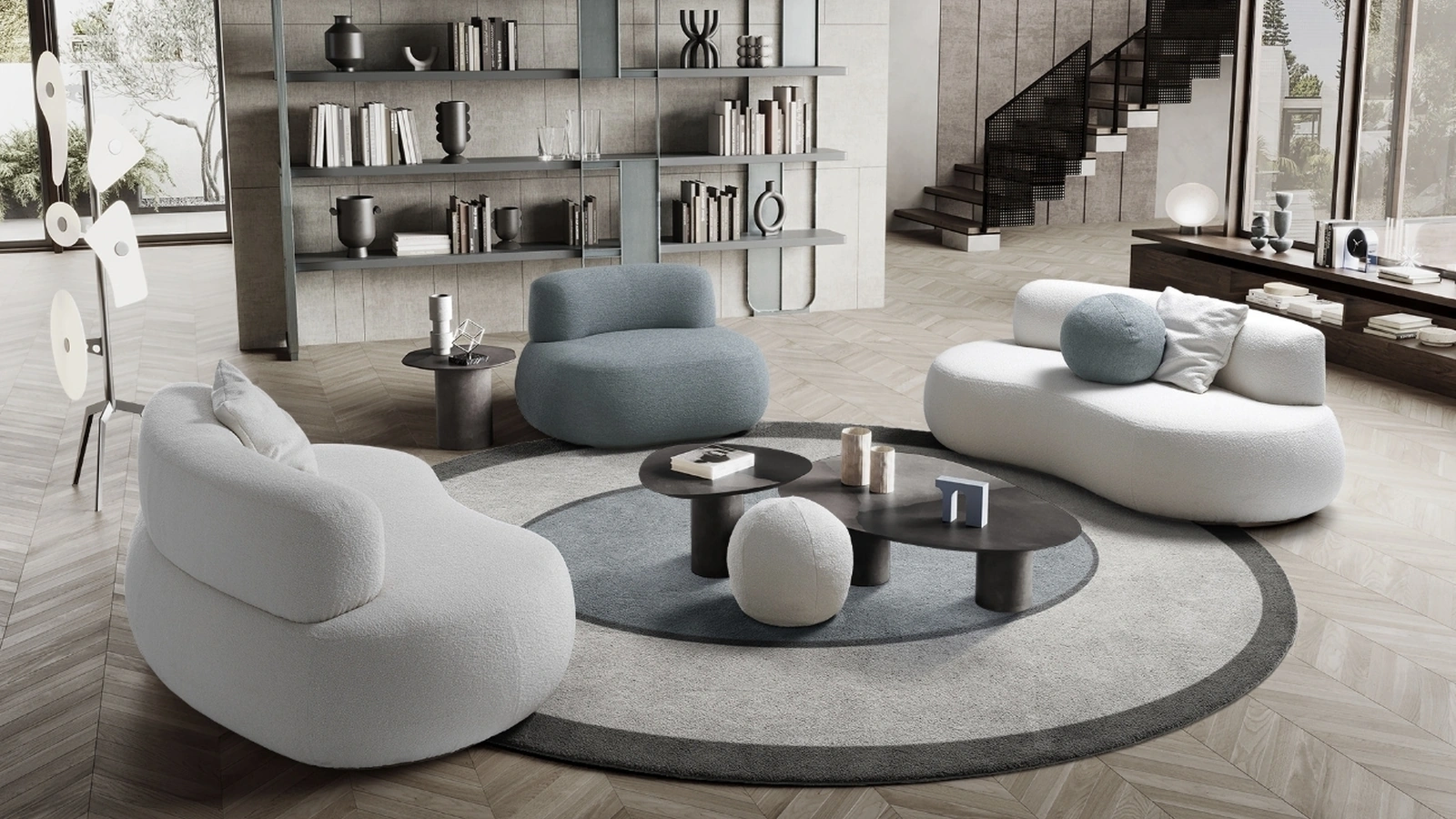 Salotto Numana Armchair&Loveseat di Albani