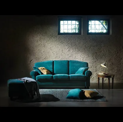 Divano lineare in velluto Royal Special di Samoa