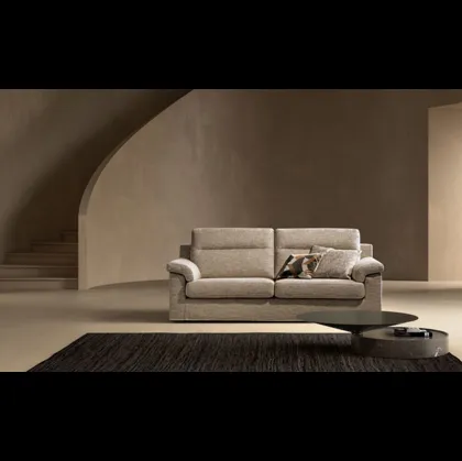 Divano lineare in tessuto Skill di Samoa