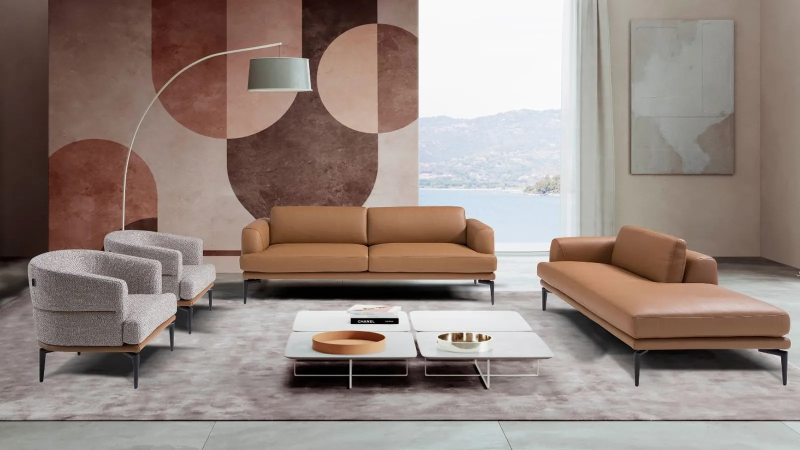 Divano in pelle Tiago di Egoitaliano