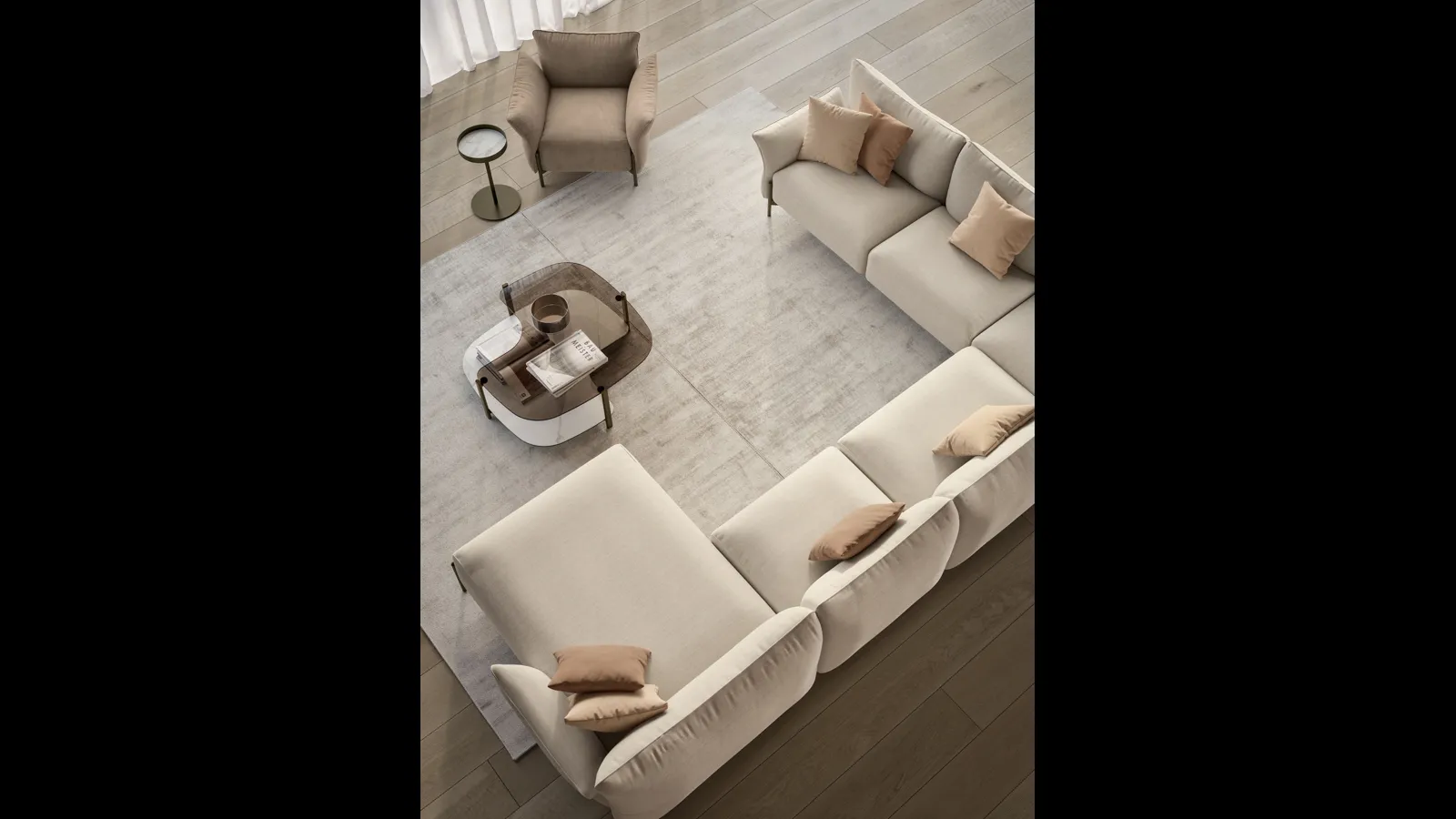 Divano con penisola Victor di Bontempi