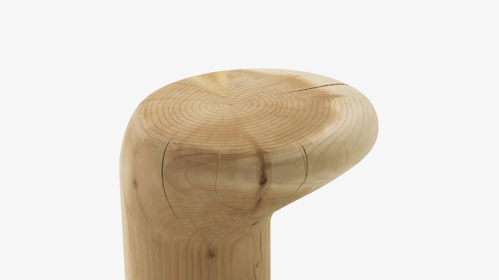 Sgabello Bitta in legno massello di cedro profumato di Riva1920