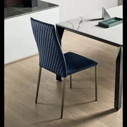 Sedia Tai in pelle di Bontempi