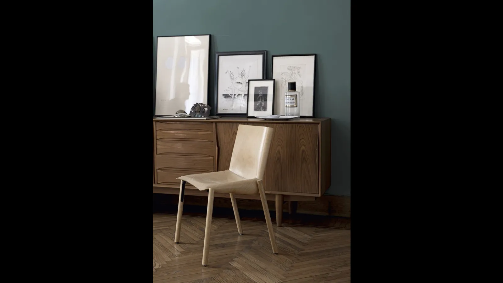 Sedia in cuoio 1085 Edition di Kristalia