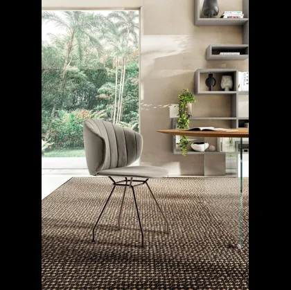 Sedia in tessuto Ruffle di Lago