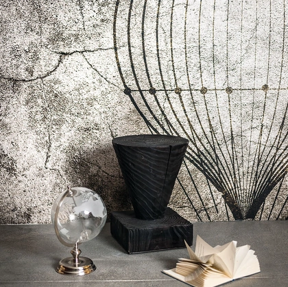 Sgabello Kono in legno massello di cedro profumato di Riva1920