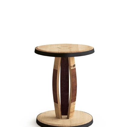 Sgabello Rustico in legno di Rovere Barrique di Riva1920