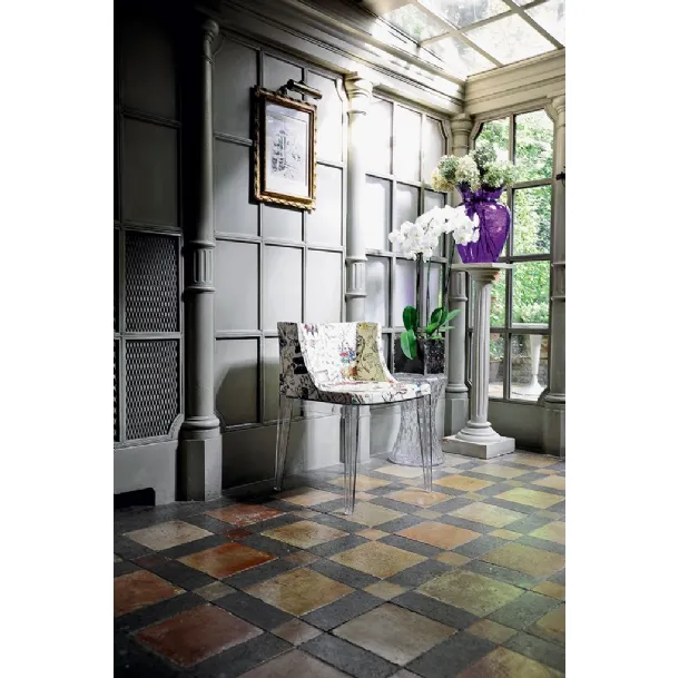 Sedia in ecopelle con struttura in acciaio Maya Flex ML di Cattelan Italia