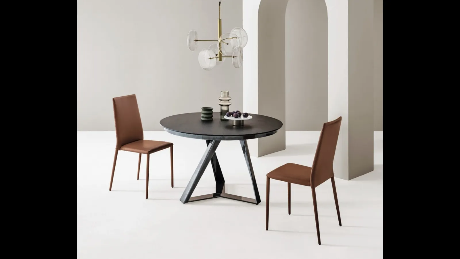 Tavolo allungabile Millennium Rotondo di Bontempi