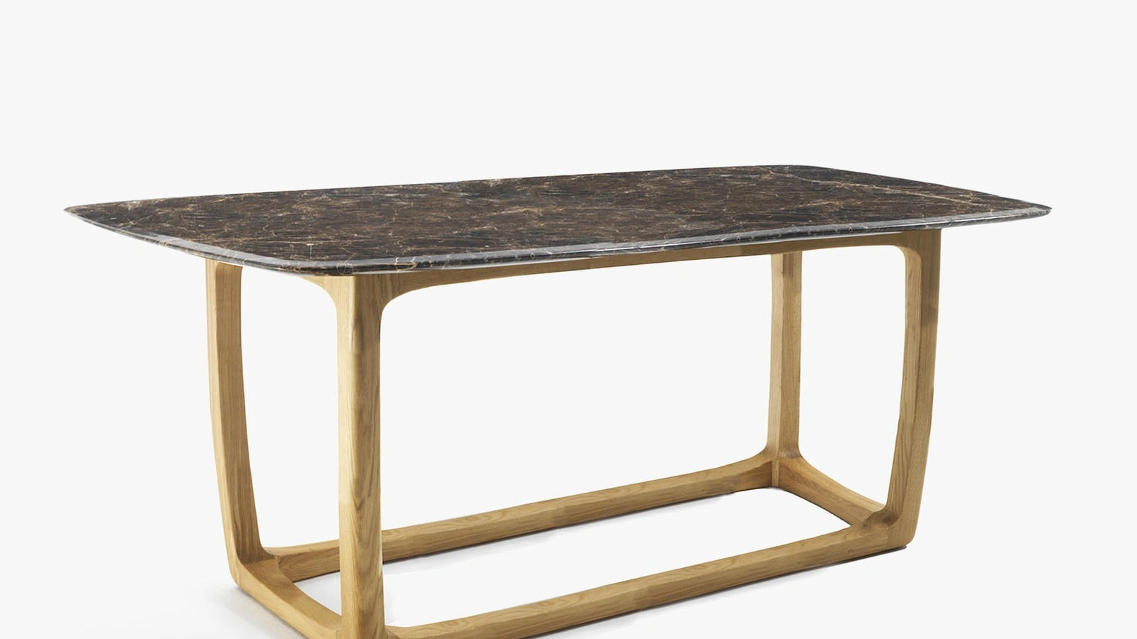 Tavolo Bungalow Table con top in marmo e base in massello di Teak di Riva1920