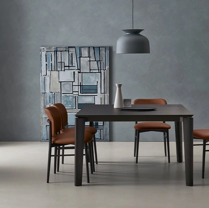 Tavolo allungabile Desco in Rovere Carbone di Sangiacomo