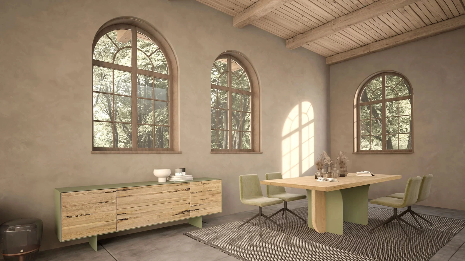 Tavolo in legno massello Forma di Riva1920