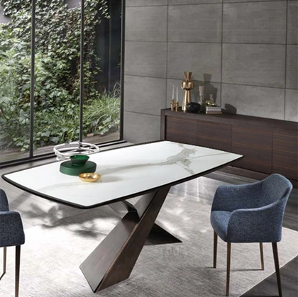 Tavolo Living in legno e ceramica di Riflessi