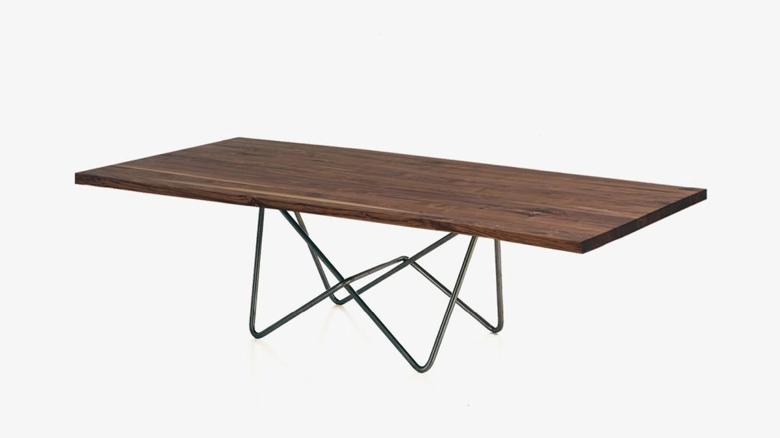 Tavolo Piano Design Table in legno massello con gambe in ferro di Riva1920