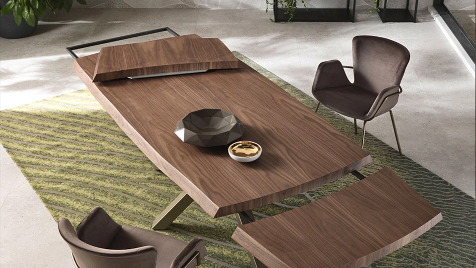 Tavolo allungabile in legno Shangai di Riflessi