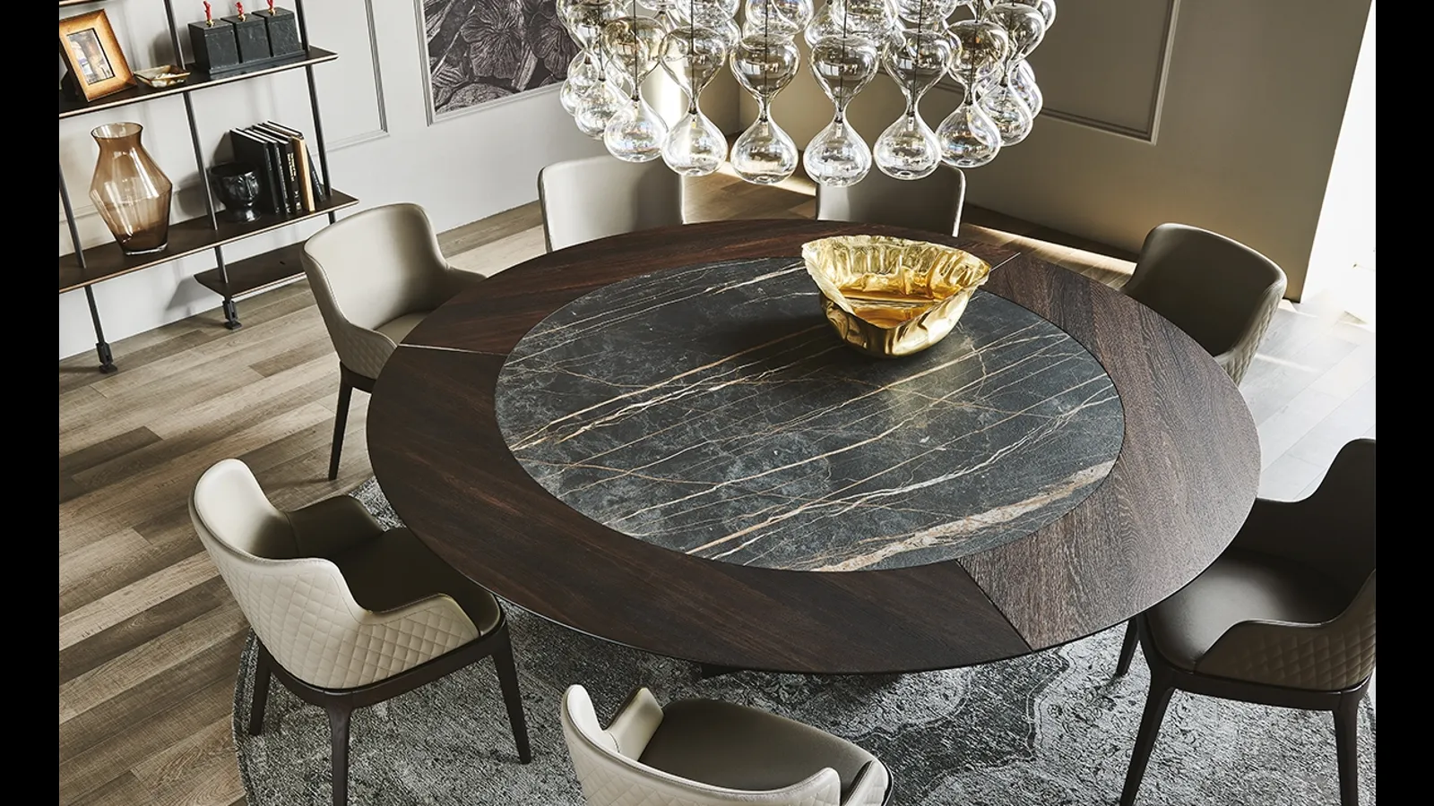 Tavolo Skorpio Ker-Wood Round di Cattelan Italia