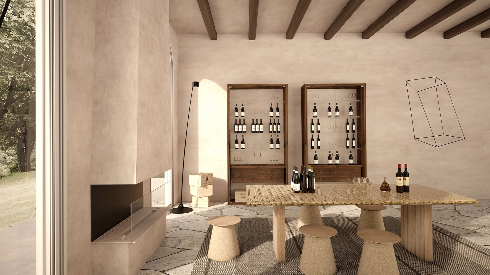 Tavolo realizzato con tappi di sughero e resina Tap Table di Riva1920