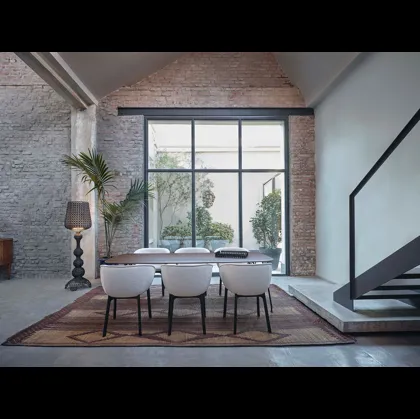 Tavolo Viscount of Wood Rettangolare con top in Noce di Kartell