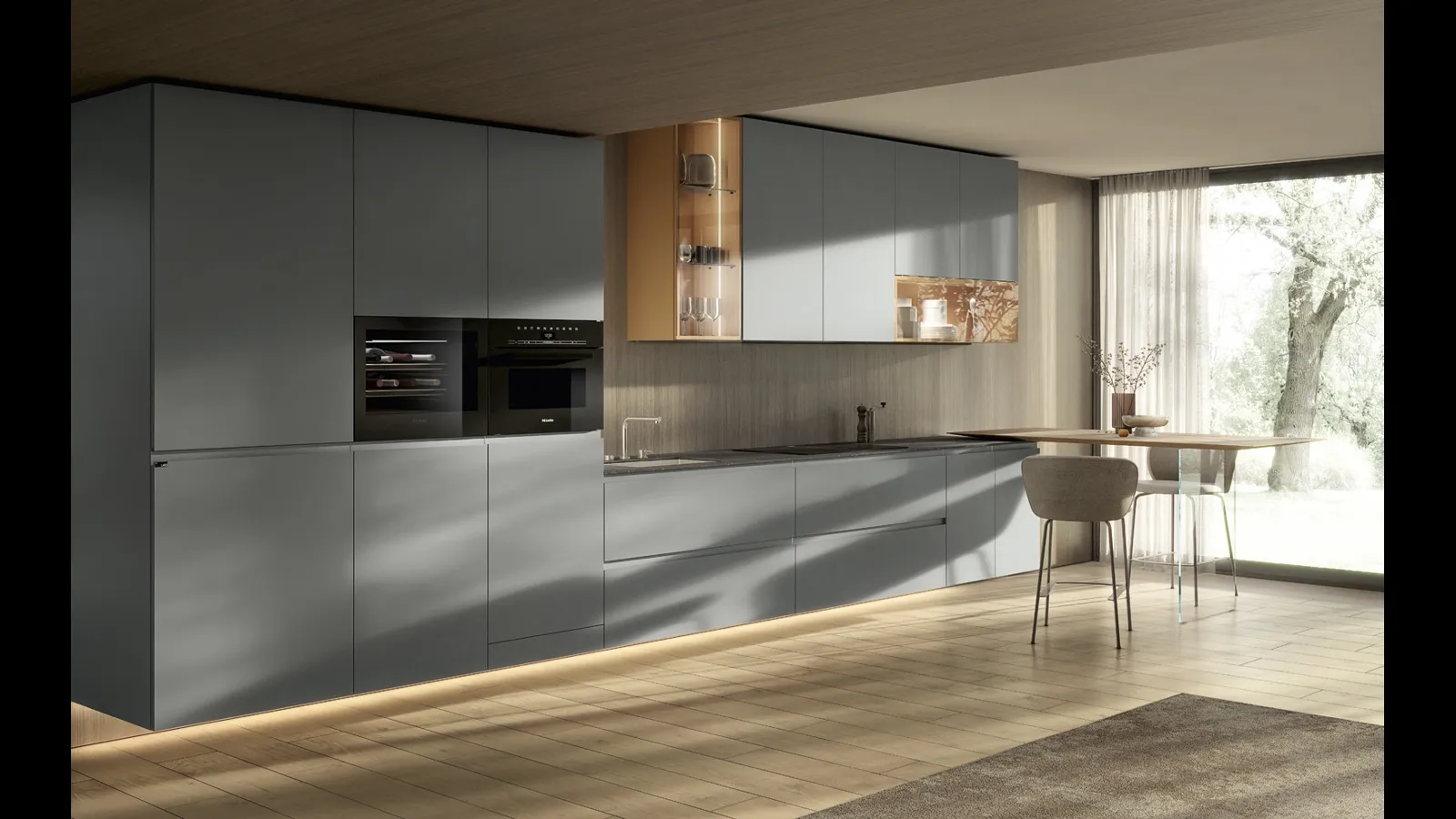 Cucina Design con penisola 36e8 Cut Project 2827 di Lago