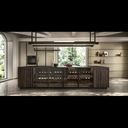 Cucina Design con isola in ebano Ak Project 03 di Arrital