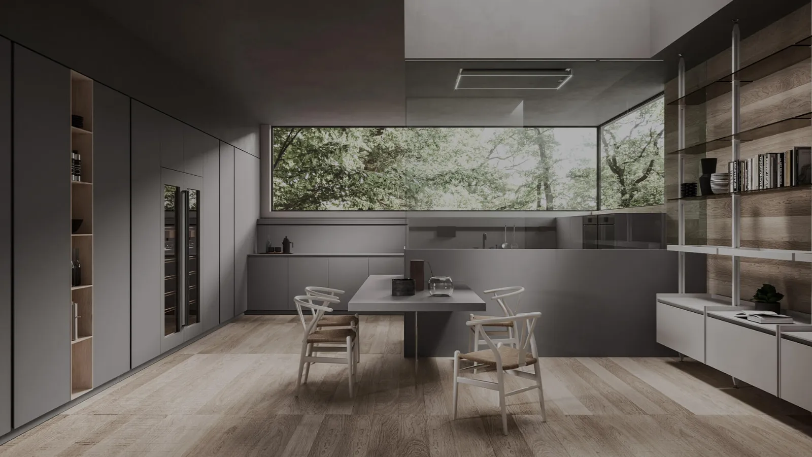 Cucina Design con penisola Ak 04 01 di Arrital