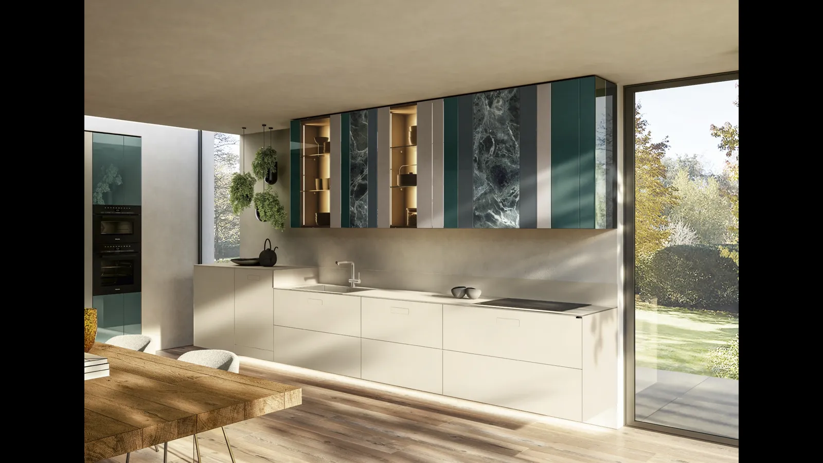 Cucina Design ad angolo NOW Project 2831 di Lago