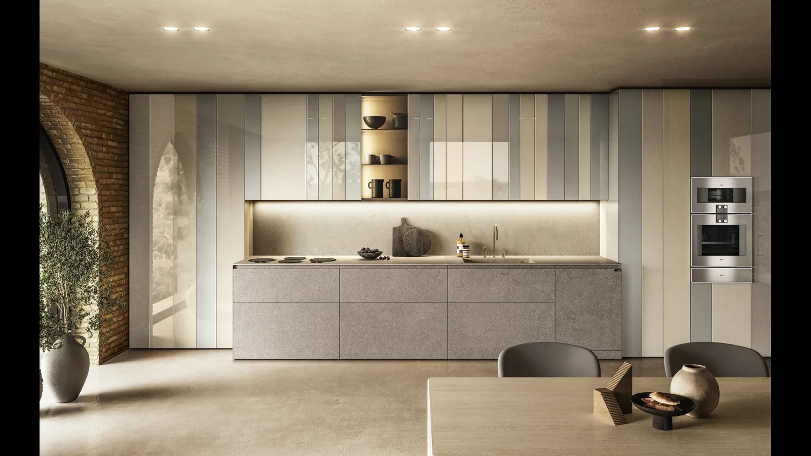 Cucina Design lineare NOW Project 2830 di Lago