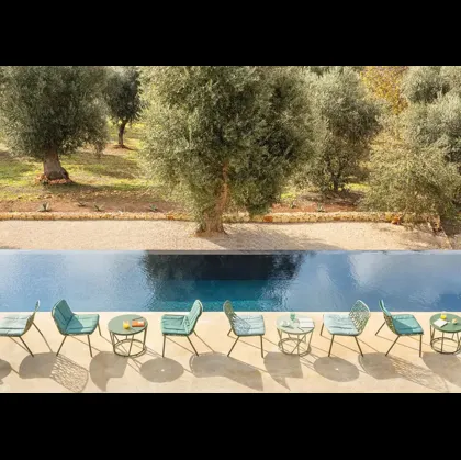 Poltroncina in alluminio verniciato Forest di Fast