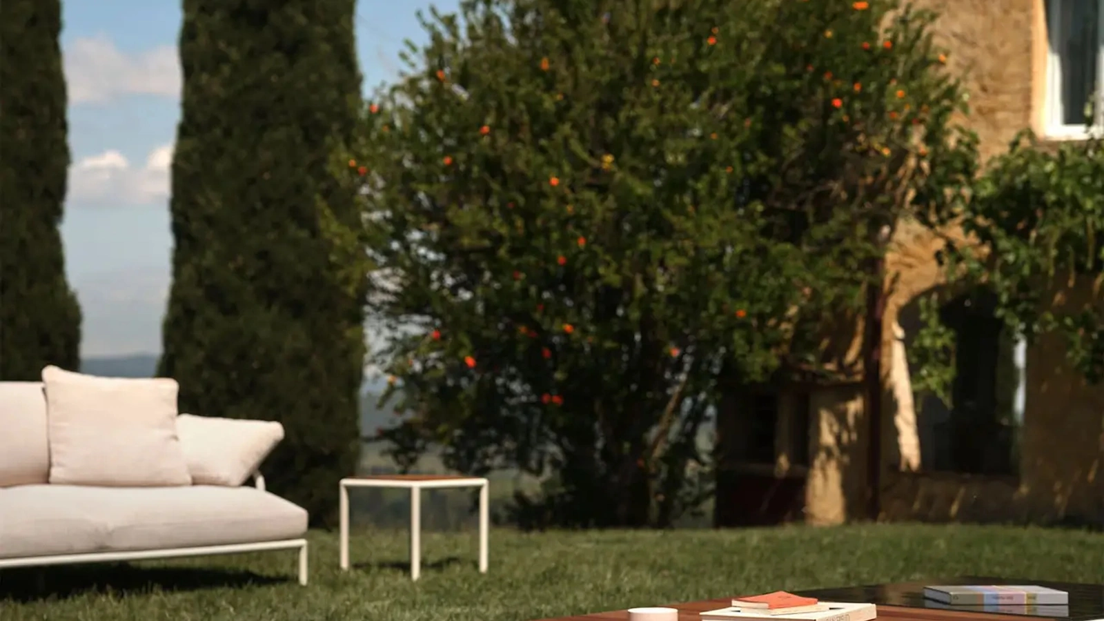 Tavolino Roè con piano in Teak di Fast