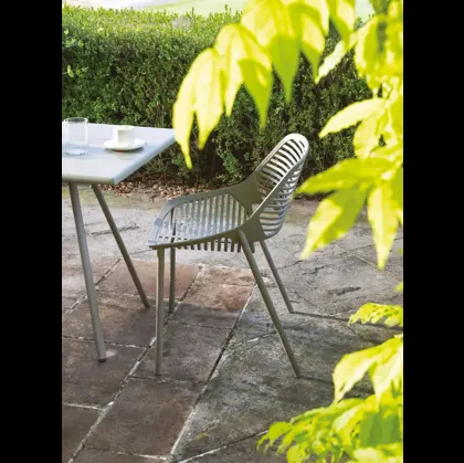 Sedia in alluminio verniciato Niwa di Fast